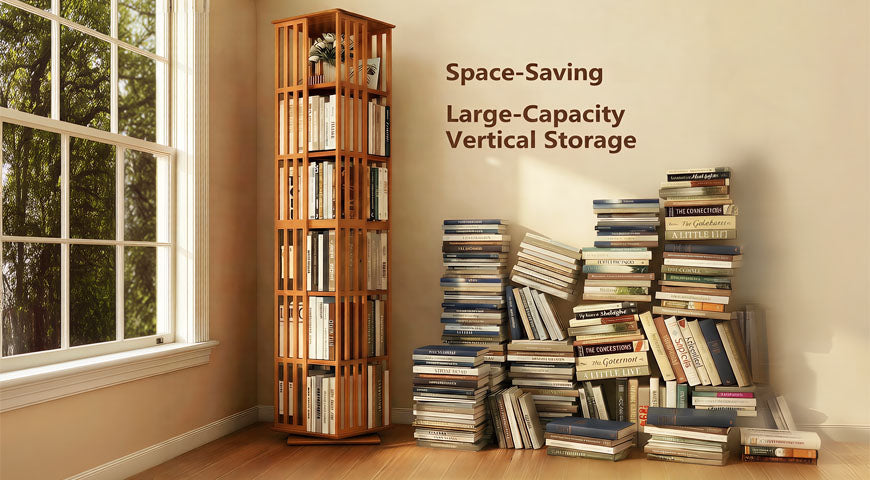 Lauxery Rotating Bookshelf